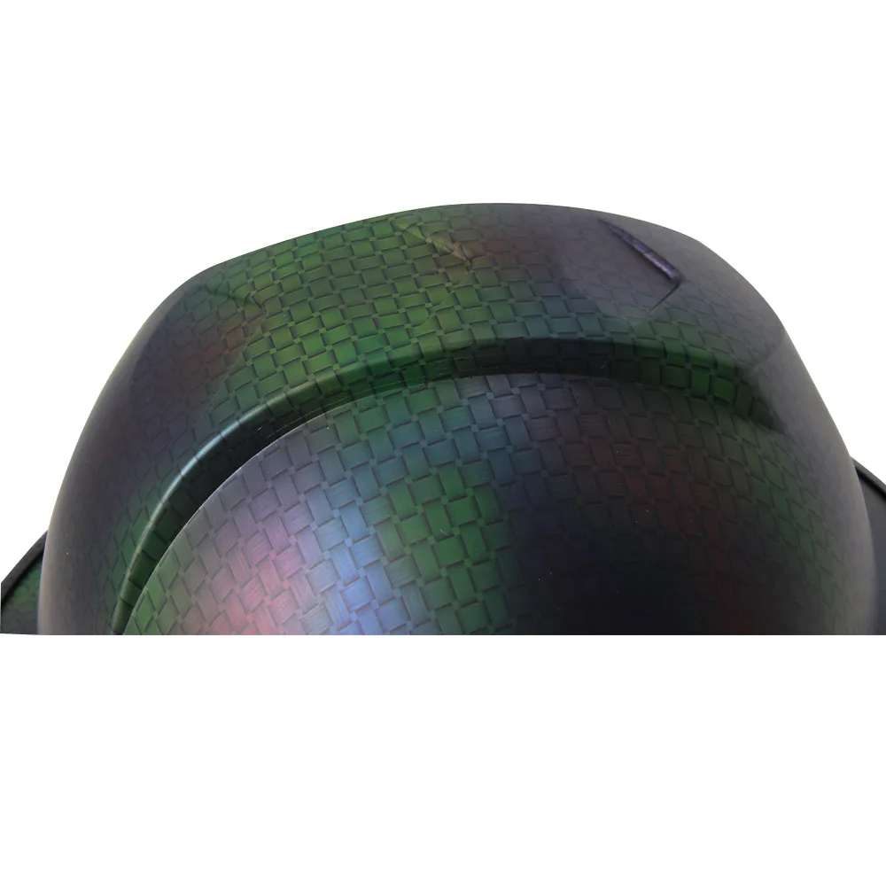 Wide Full Brim Safety Helmet Carbon Fiber Skeleton Pattern Hard Hat Lightweight Construction Work Cap High Strength Protective