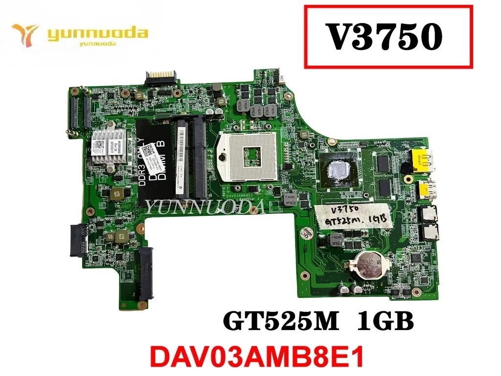 Placa-mãe Dav03amb8e1 para Dell Vostro 3750 V3750 Gt525m 1gb Testado Boa para Laptop