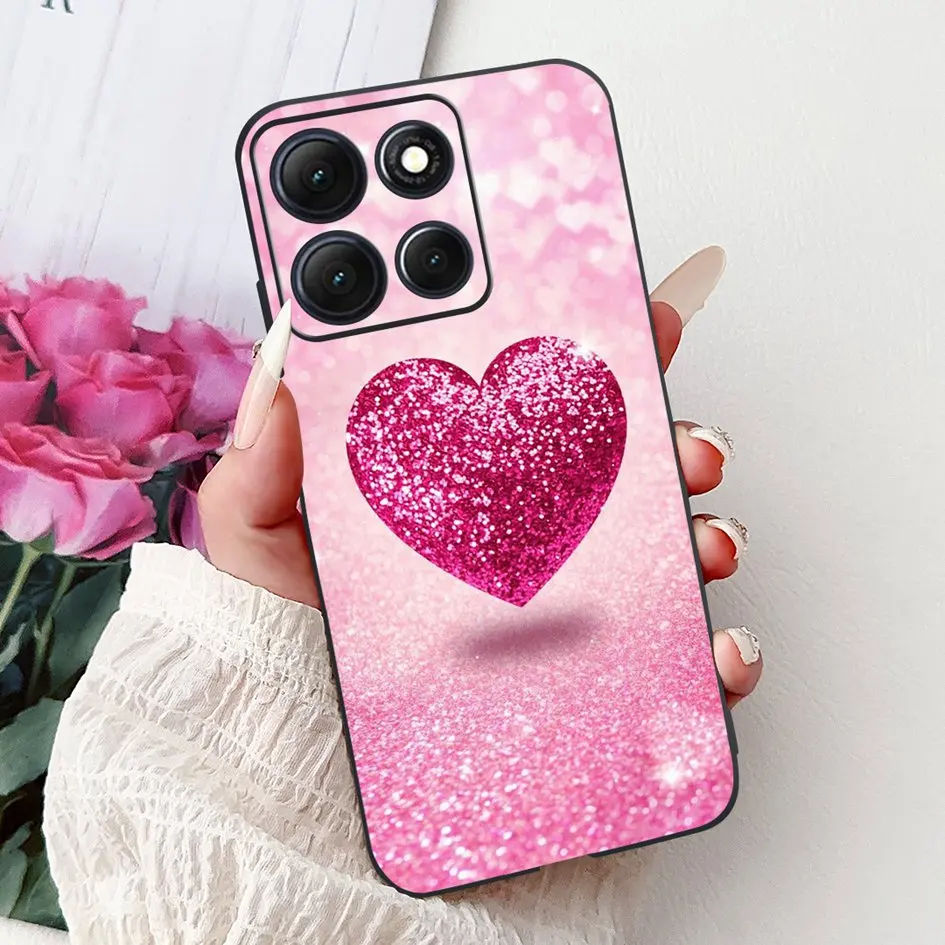 Floral Bamboo Cat Cartoon Soft Silicone Back Cover