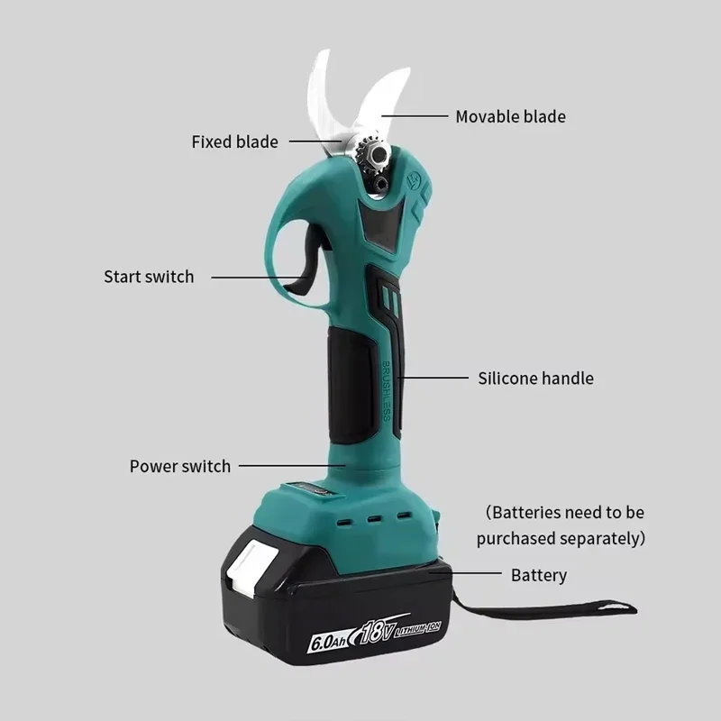 마키타 18v 배터리 호환 무선 전정가위 전문가용 전기 가위 정원 전정기 무선 드릴 커터 도구