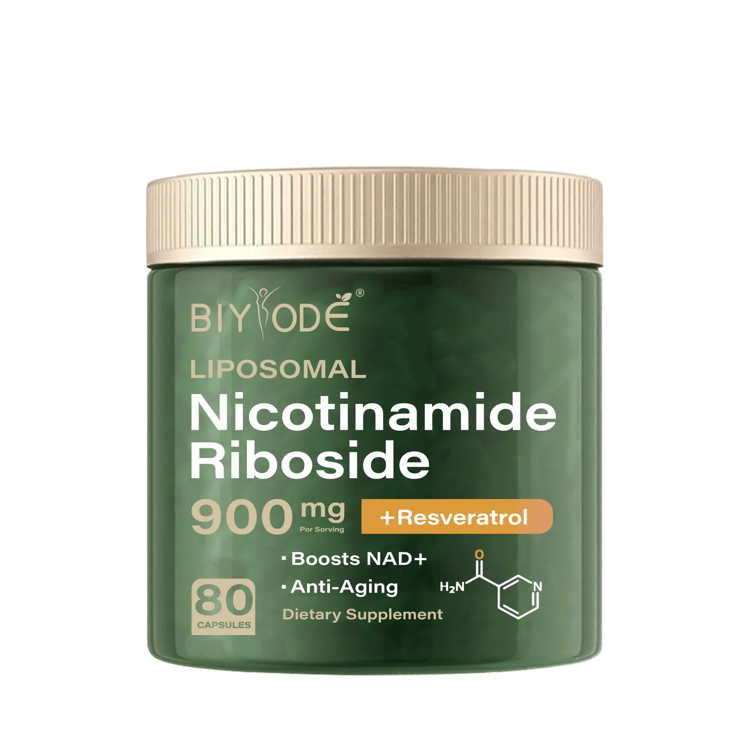 NAD+ Supplement Capsule-Liposomal Nicotinamide Riboside Resveratrol Quercetin for Anti-Aging Energy Focus nad+ supplement capsules