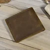 Crazy Horse Leather Short Wallet For Men Male Vintage Purse Wallet Card Holder Coins Purse Retro Fashion Men Wallet Dropshipping 4