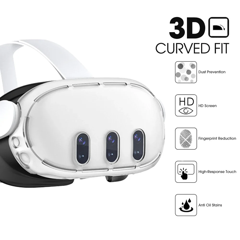 For Meta Quest VR Headset Transparent Protective Cover Case