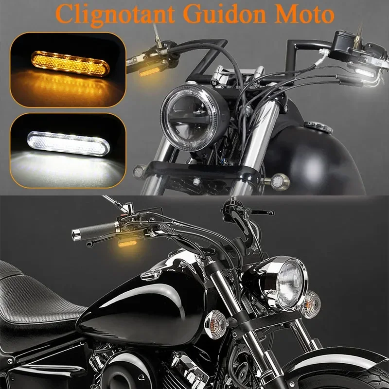 3 In 1 E24 LED Mini Turn Signal Light Bullet Motorcycle Brake Lamp Indicator DRL For Cafe Racer Bobber Chopper Honda Yamaha 12V