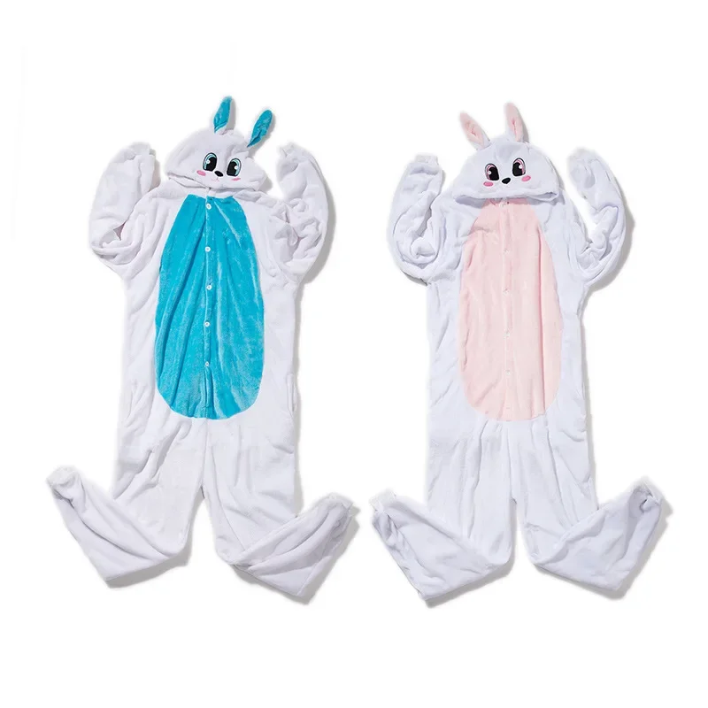 

Детские пижамы-кигуруми в виде кролика, детские комбинезоны в виде животных, комбинезон, цельная пижама для девочек, детский Косплей-Пижамный костюм