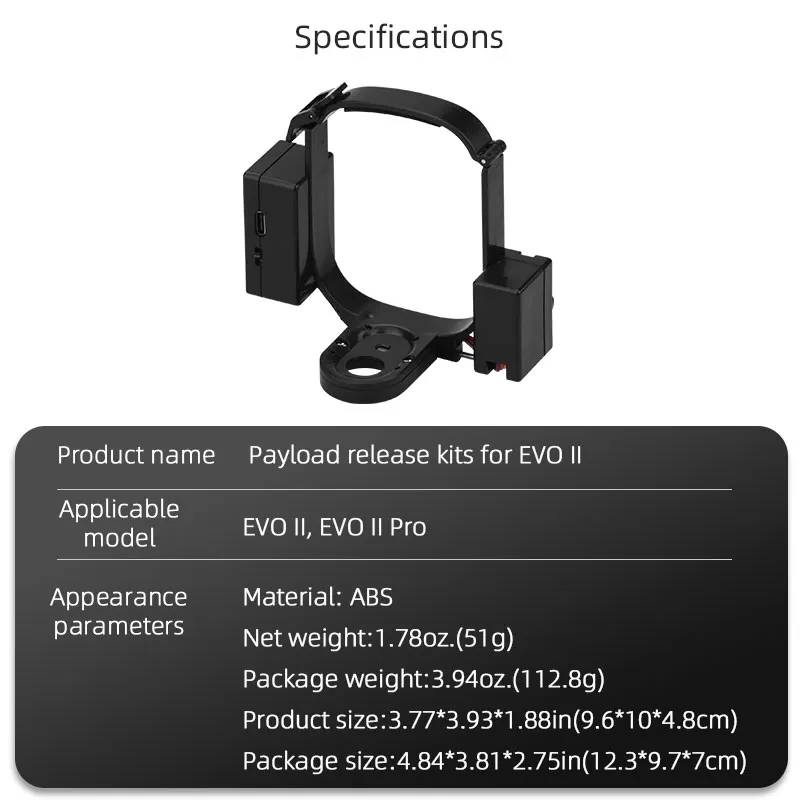 Système Airdrop pour EVO II/Pro - Lanceur de cadeaux pour drone