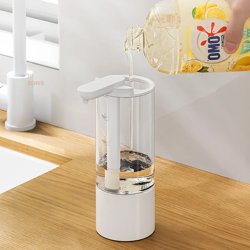 Kitchen 500ml Automatic Liquid Soap Dispenser USB Rechargeable Touchless Hand High Capacity Detergent  Bathroom Dispenser 2