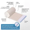 2 Roll Elastic Compression Bandage Wrap - Premium Quality with Self-Closure, Athletic Sport Support Tape Rolls for Ankle, Wrist 2
