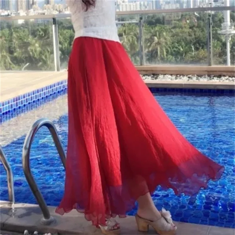 Elastic Chiffon Skirt Aliexpress Buy Summer Skirts Womens Vintage