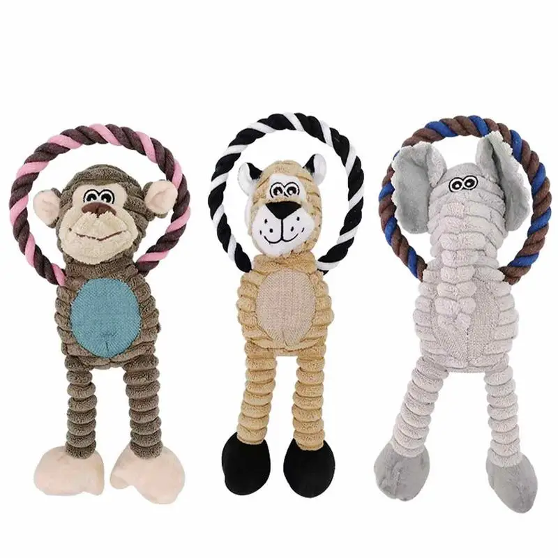 

Жевательная игрушка для собак, мягкая игрушка в виде животного, долговечная Строительная игрушка для щенка, игрушка для чистки зубов, веревка для собак, игрушки для средних и больших размеров