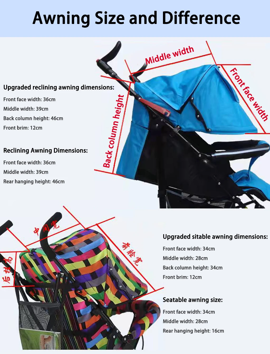 Baby Strollers Summer Baby Stroller Sunshield Shade Protection Hoods Canopy Stroller Accessories Baby Stroller Sun Visor Carriage baby stroller handle cover