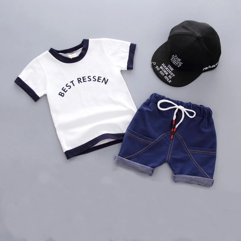 

Baby Boys Girls Clothing Sets Summer Toddler Infant Newborn Casual Clothes Children Outfits Kids Sports Cotton T Shirt Shorts