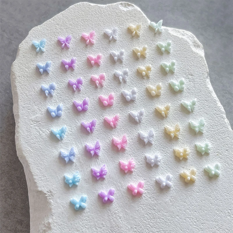 50 Pcs Butterfly Nail Art Crystal Charms