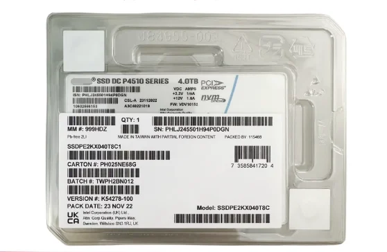 For P4510 SSDPE2KX040T801 4T SSD U 2 nvme enterprise hard drive