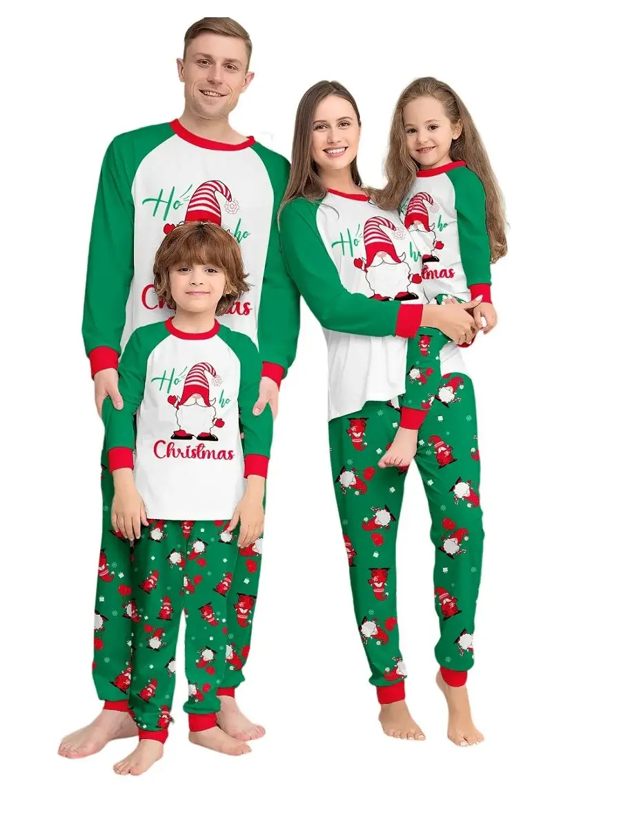 Pijamas familiares a juego de Navidad 2025, pijamas con estampado de Papá Noel, ropa para adultos y niños, conjunto de mono para bebé y ropa para perros