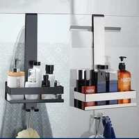 Movable Bathroom Shelves No Drill Shelf Organizer Shower Support Steel Shelf Multifunction Shelves Storage Unit For Bathroom 1