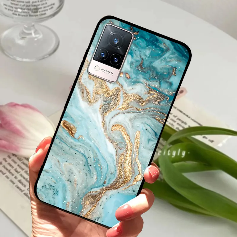 Soft Silicone Phone TPU Coque Cover for Vivo V21 Series - Protective s Shell