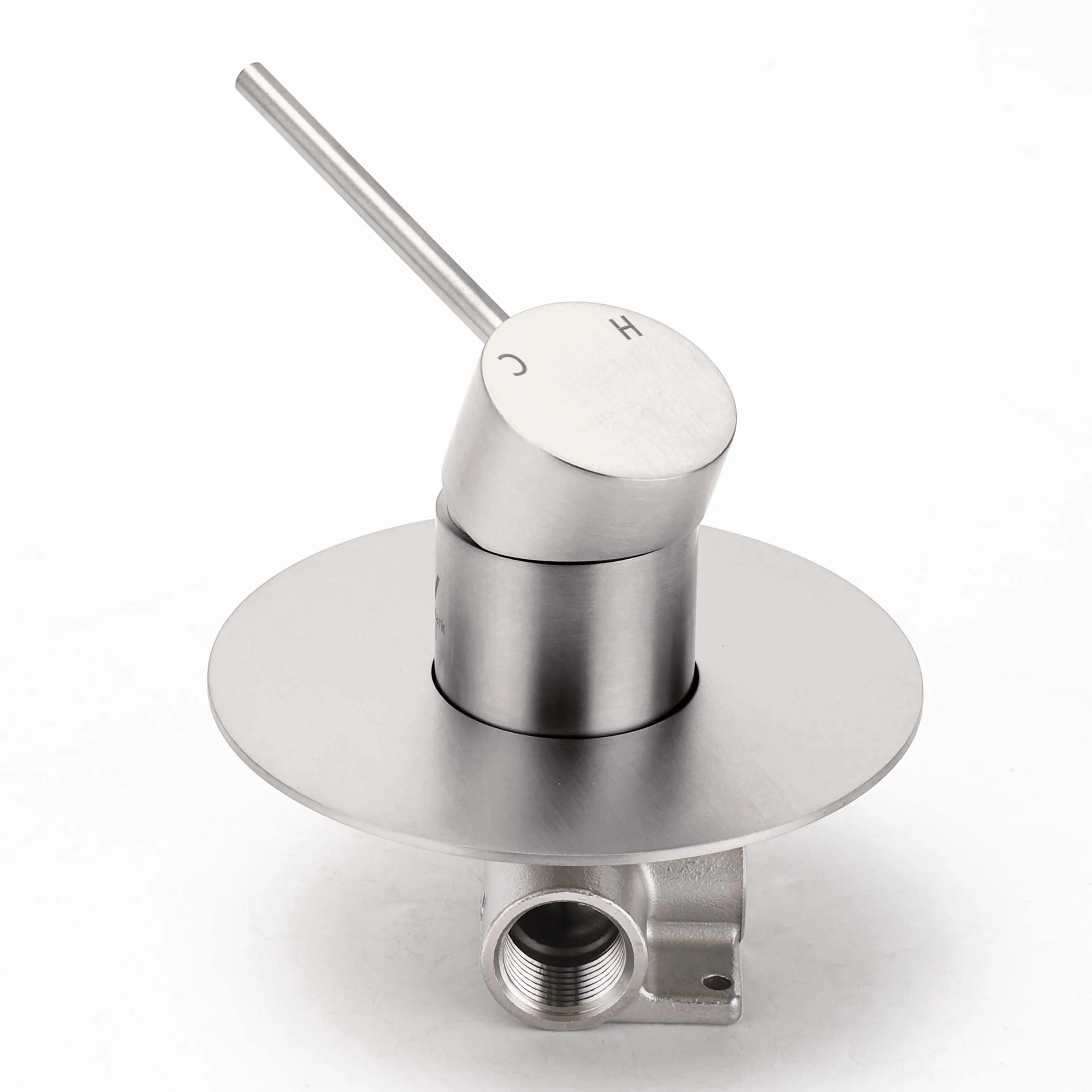**Sydney Stock** KYLINS Shower Mixer Tap Valve Wall Mounted Tapware Faucet Lever Shower Tap Round Brushed Nickel WaterMark