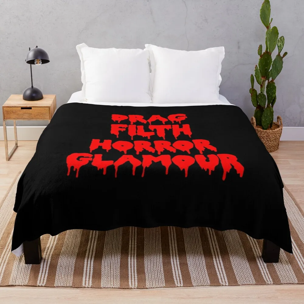 

Drag Filth Horror Glamour Throw Blanket Bed Fashionable Blanket