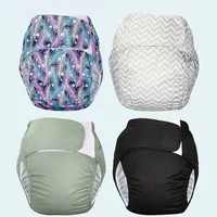 1PC Reusable Adult Diapers Large Size Washable Cloth Diaper for Patients Elderly Men and Women Incontinence Pants 2