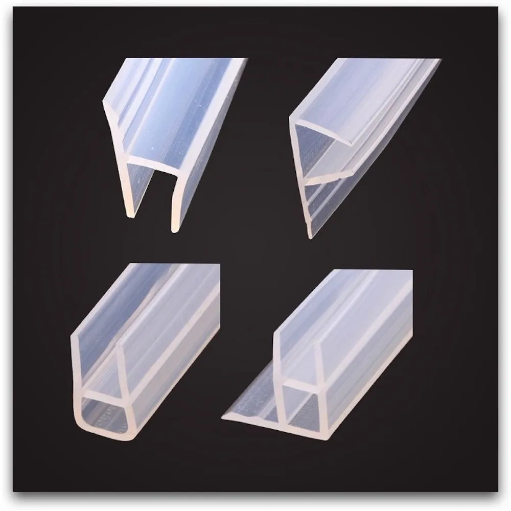 H/F/U Shape Glass Door Sealing Strips Door Seal Strip Sealing Strip Tape Window Seal Strip Sealing Tape Rubber Seal Strip Rubber Door Weatherstripping Door Draft Stopper Shower Door Seal Silicone Seal Strip Door Weatherstripping Rubber Shower Seal Sealing Strip Shower Water Barrier Waterproof Tape Silicone Bath Shower Weather Strips Draft Stopper office balcony Door Window sealing tape