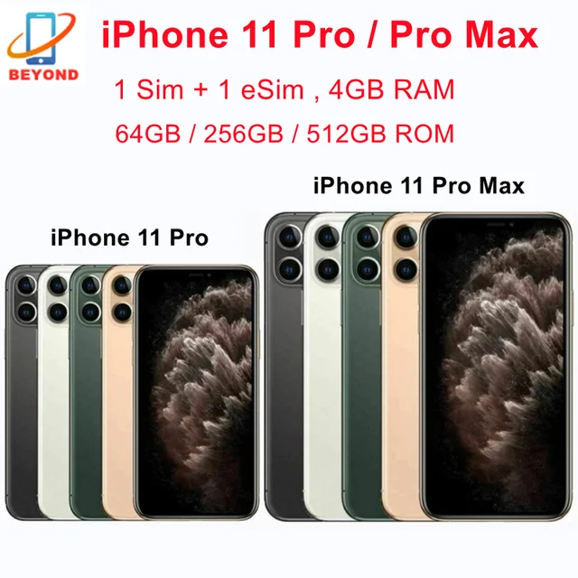 Original Apple iPhone 11 Pro / Max ProMax 64GB 256GB ROM 5.8'&6.5