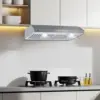 Under Cabinet Range Hood, Stainless Steel Kitchen Hood with  3 Speed Exhaust Fan, Reusable Filter 6