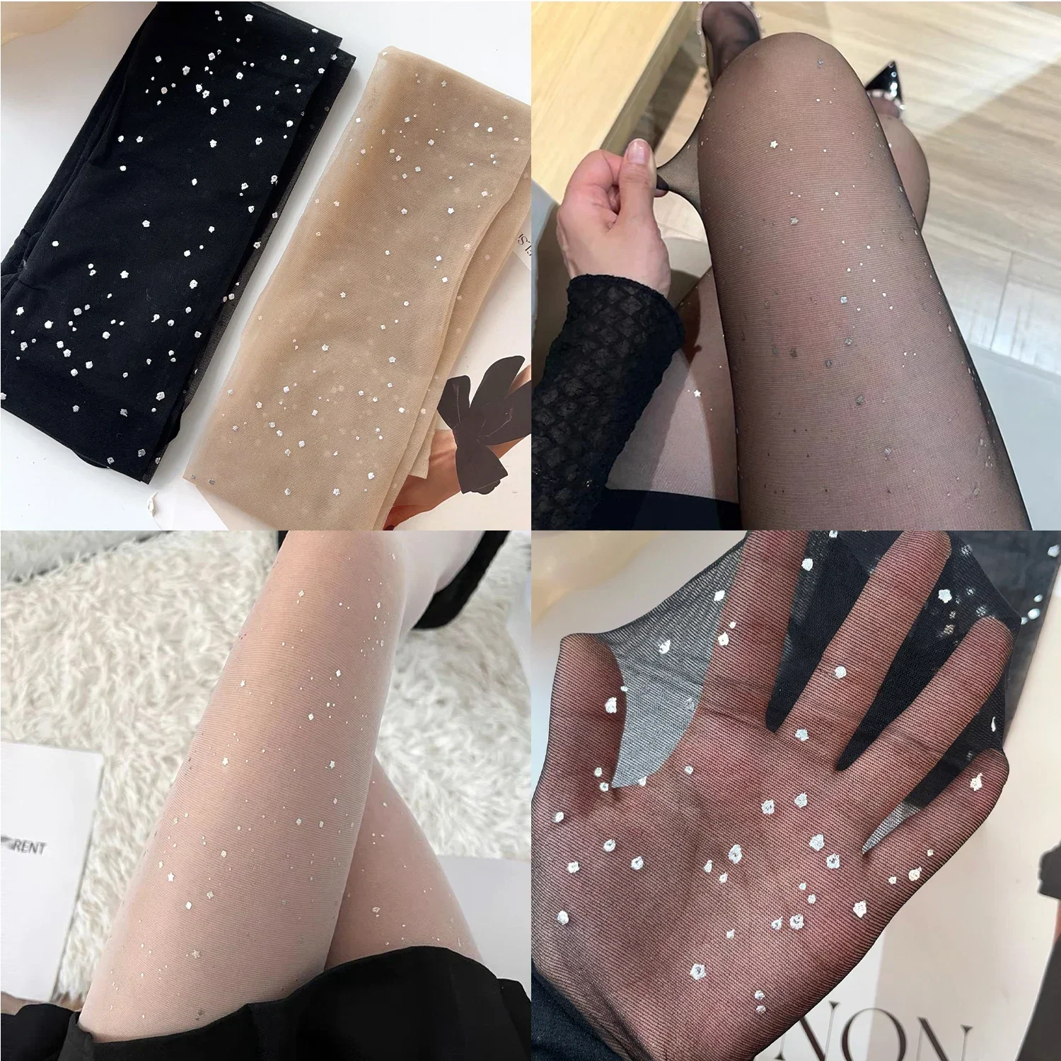 Sparkling Galaxy Sparkling Tights Glitter New Shiny Pantyhose Women's Underwear Sexy Diamonds Stockings Fashion Girl Slim Tights