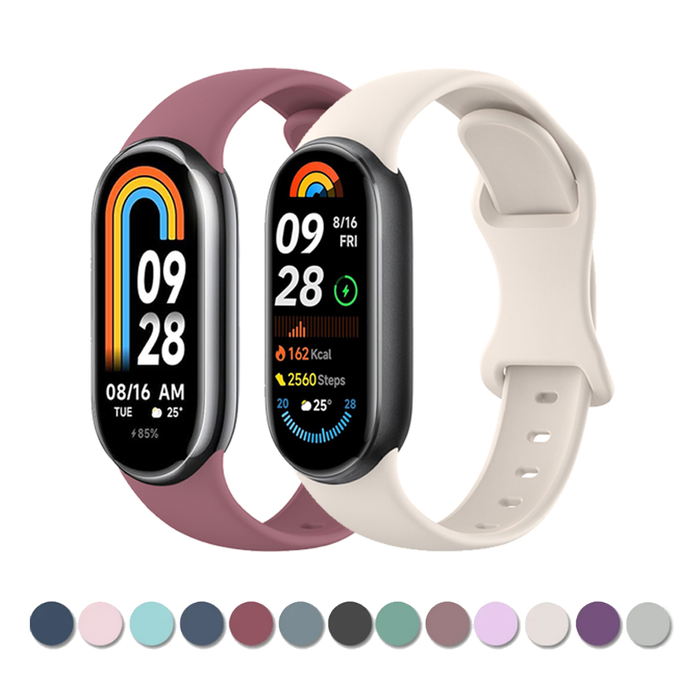 Silicone Band for Xiaomi Mi Band 8 9 Strap NFC Sport Rubber Wristband for Xiaomi Smart watchband 8 9 Bracelet Correa Accessories
