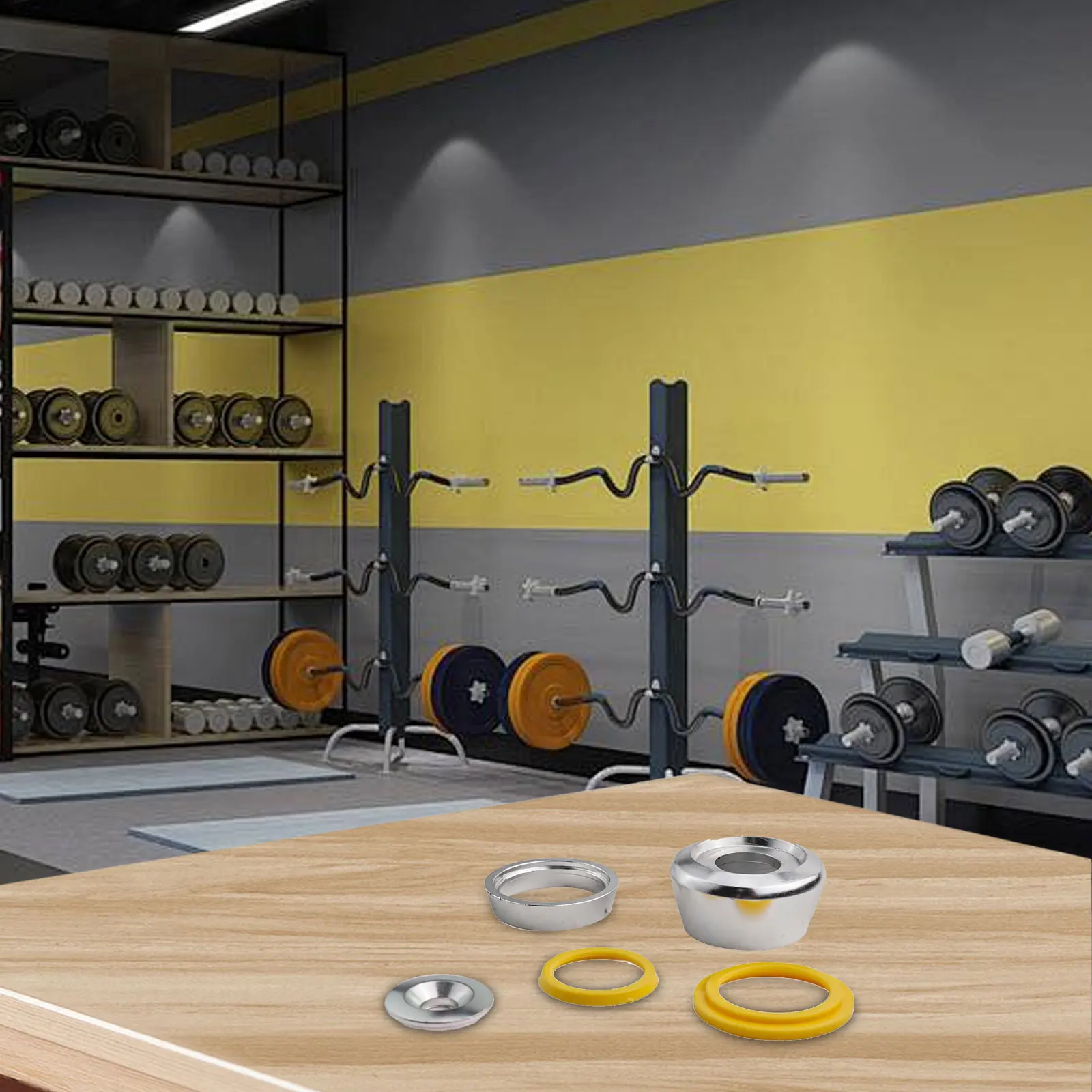 Gym Handlebar Accessories Handlebar Grip End Cap Gym Accessories Aluminum Alloy Firmly Installed Plastic er Gasket