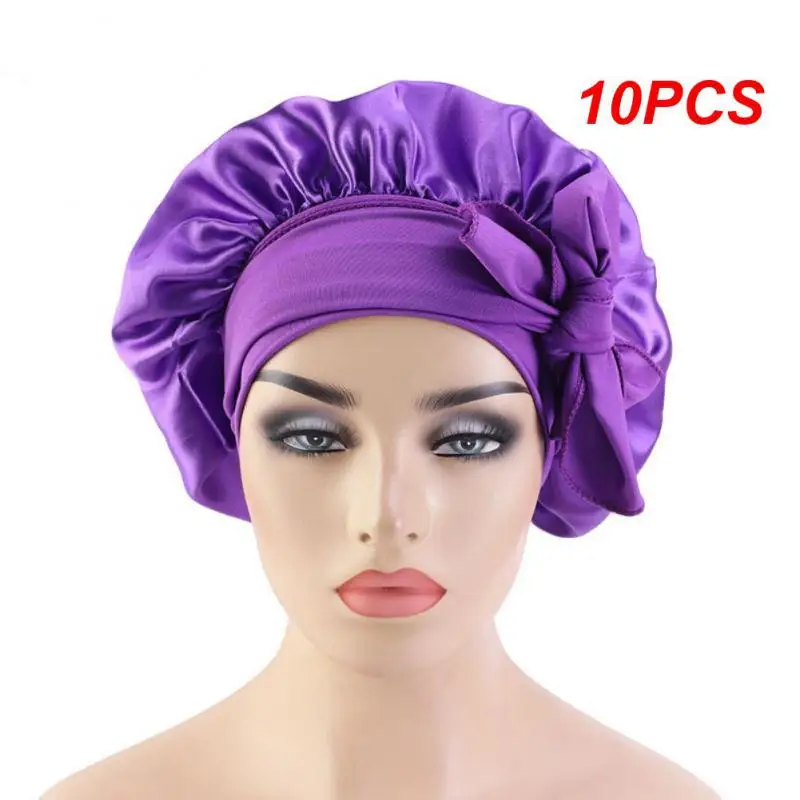 

10PCS Hot Flowers Printed Sports Accessories Free size Elastic Nylon Turban Swimming Long Hair Pool Bathing Hats