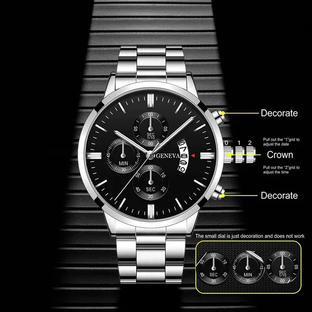Fashion Men Watch Luxury Calendar Quartz Wrist Watch Business Watches - Image 2