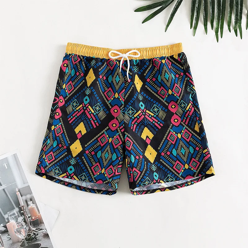 

2023 Summer New Printed Beach Shorts Women's Casual Swimwear Drawstring Strap Loose Fashion Swimming Pants Beach Bathing Trunks