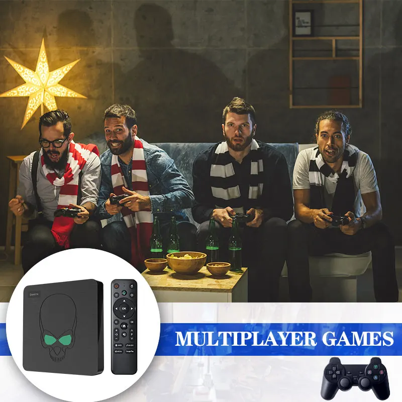 KinHank Super Console X King Retro Video Game Console 4K TV Game Box Built-in 60000 Games For ARCADE/SNES/SS WIFI 6 TV Box S922X video game console game console