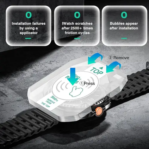 2PCS Tempered Glass For Samsung Galaxy Watch 8 Classic/8 40mm 44mmCover Anti-Scratch Screen Protector With Tool Easy Install Kit - Image 3