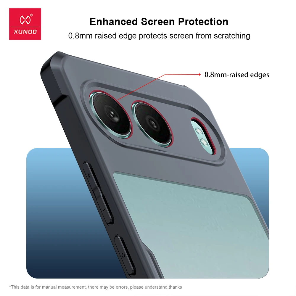 Xundd Airbag Shockproof Transparent Case - Full Camera Protection, PC+TPU Back Shell