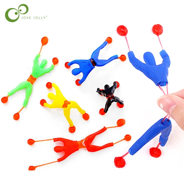 20/10Pcs Funny Flexible Climb Men Sticky Wall Toy Kids Toys Climbing Flip Plastic Man Toy For Children Attractive Classic Gift 2