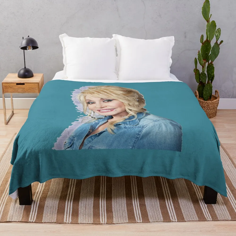 

Nice Portrait of Dolly in Jeans Throw Blanket bed plaid manga Summer Bedding Blankets