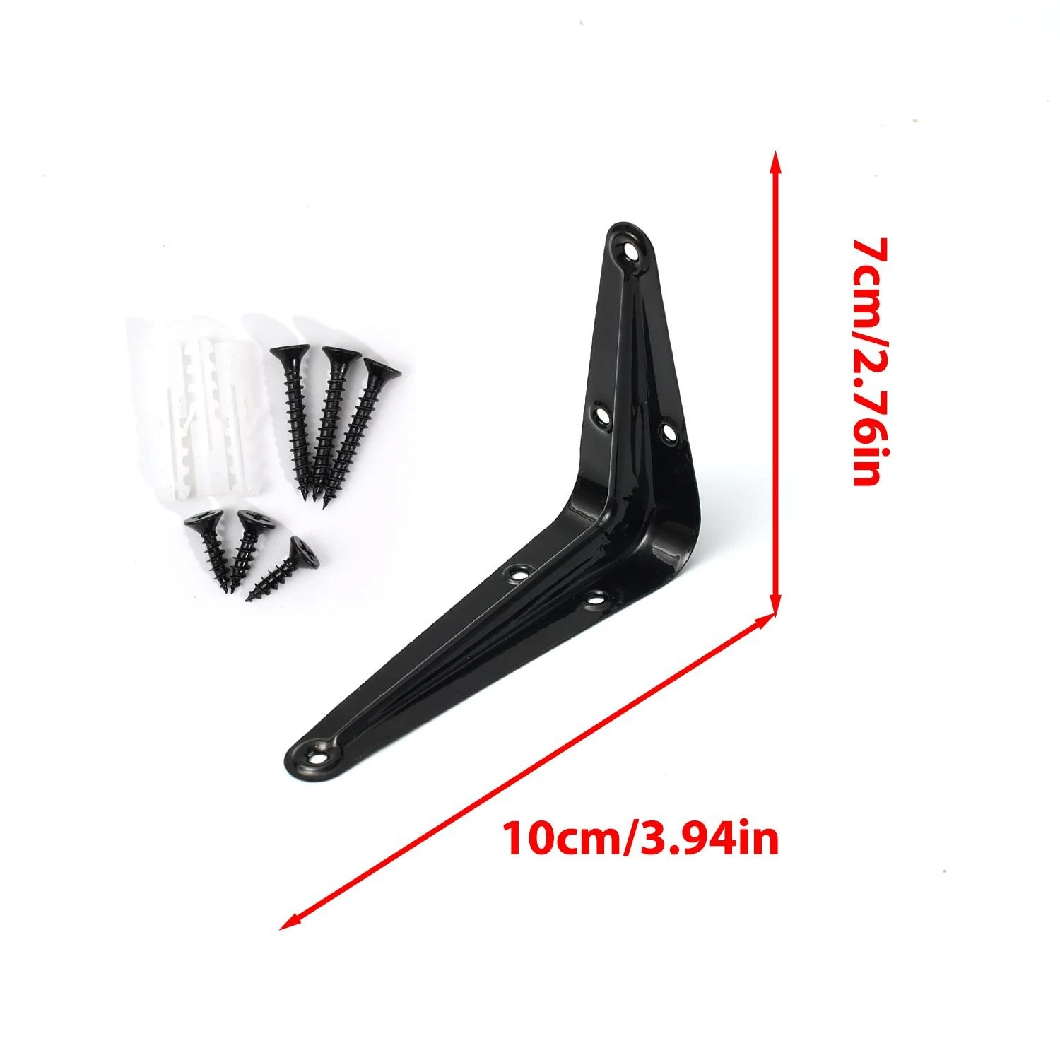 Durable Metal Floating Shelf Brackets - Decorative Wall Corner Braces with Screws