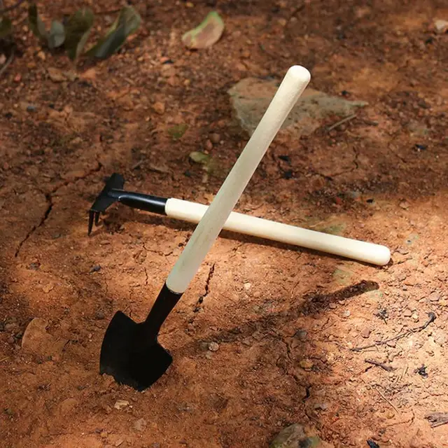 3Db/Set Mini Lapát Gereblyű Növényekhez Bonsai Szerszámok Kerti Kézi Miniatűr Ültetési Készlet Fa Fogantyú Ásó - Image 4