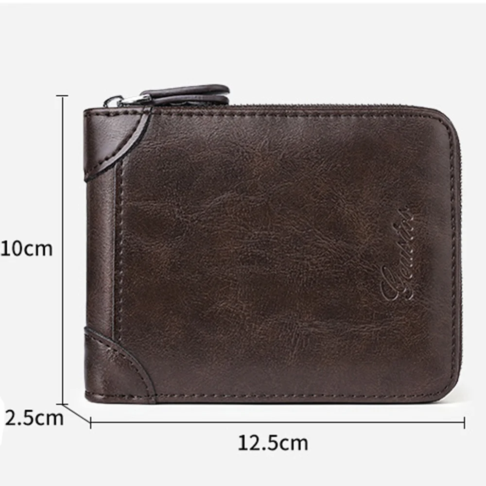 New Men Wallet Money Bag High Quality Fashion Soft PU Leather Card Holder Hasp Coin Pocket Purse Multi-card Personalized Wallets 6