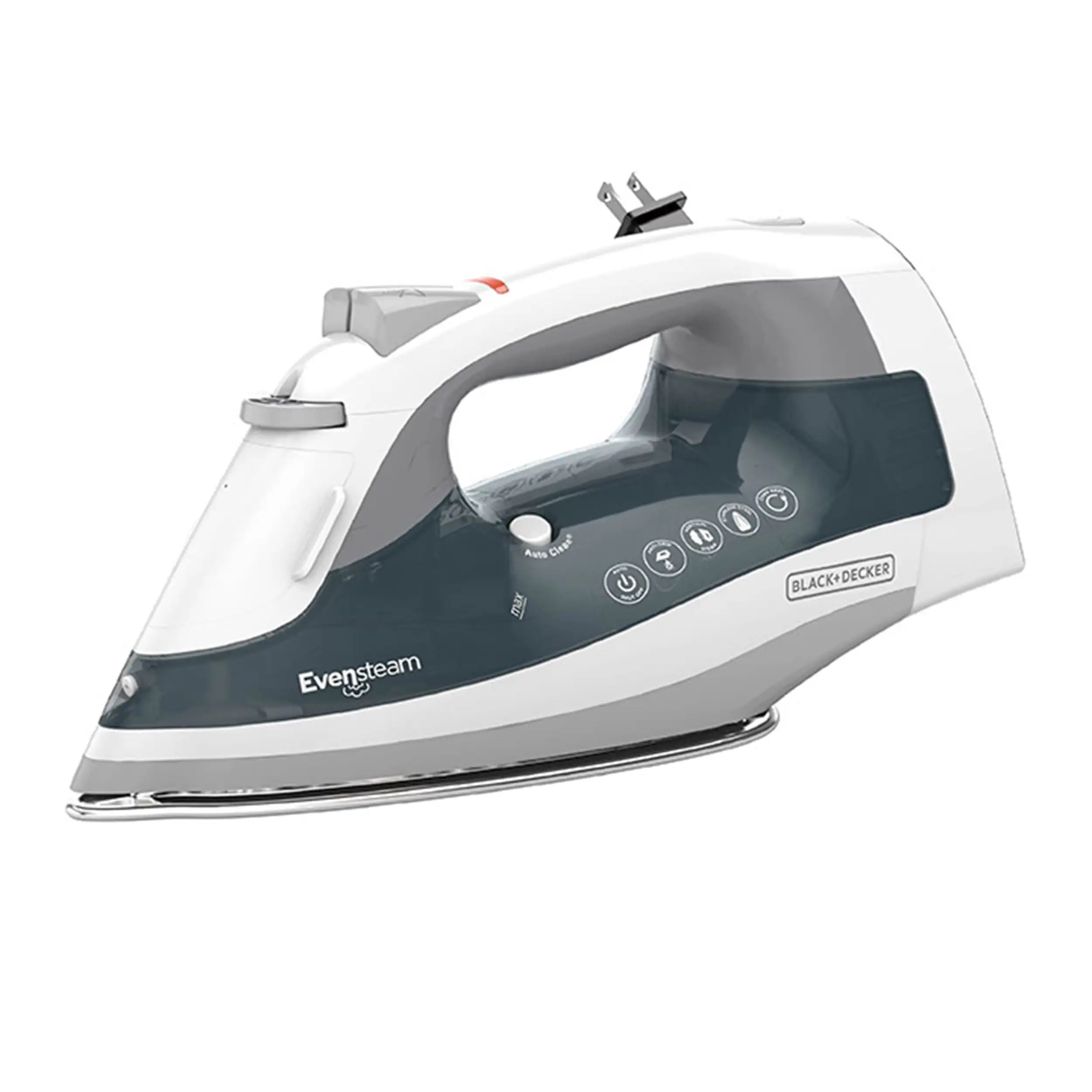 

BLACK+DECKER® One Step Steam Iron with EvenSteam Stainless Steel Soleplates and SmartSteam Control, Grey