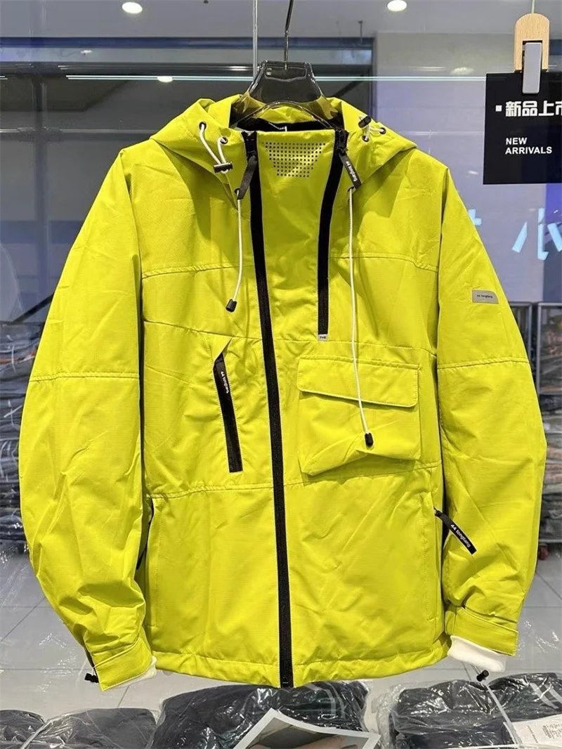 

Men's Hooded Windbreaker Thermal Casual High Quality Jacket Outdoor Clothing Lightweight Waterproof Fashion Cold Winter A36