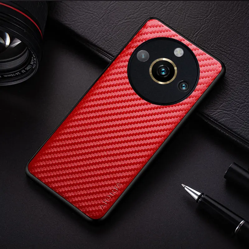 Carbon Fibre Shockproof Slim Non-Slip Full Body Protective Phone Case