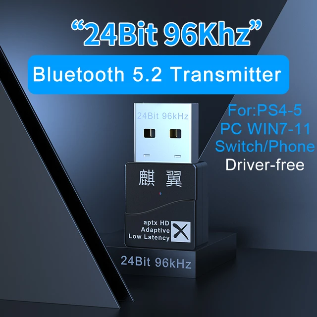 USB Bluetooth-compatible 5.2 Transmitter Transmiss Audio 1 To 2 TV Computer  For PS4 PS5 Host Bluetooth Wireless Signal Adapter - AliExpress
