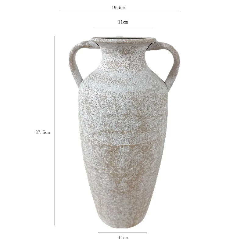 French Country metal vase, Rustic Design 2