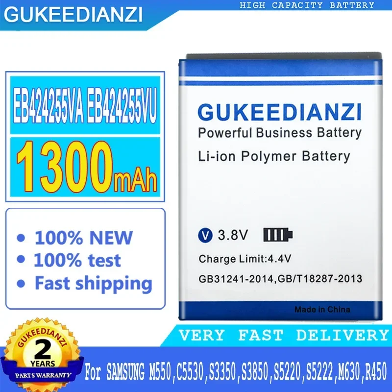 Мобильный телефон батареи для SAMSUNG, EB424255VA, EB424255VU, M550,C5530,S3350,S3850,S5220,S5222,M630,R450,R380,R390,SCH-R560,R561