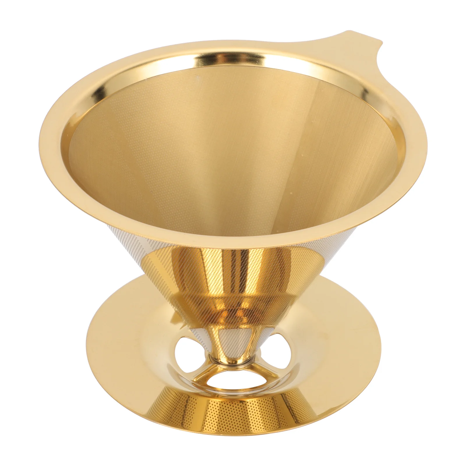 

Drip Coffee Maker Cocktail Strainer Filter Paperless Slow Funnel Double Layer Office Cone Stainless Steel Dripper Mesh Toddler