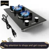 Gas Cooktop 2 Burner Propane Cooktop, 12 Inch LPG/NG Dual Fuel Gas Stove Top, Built-in Tempered Glass Gas Cooktop for Apartment 1