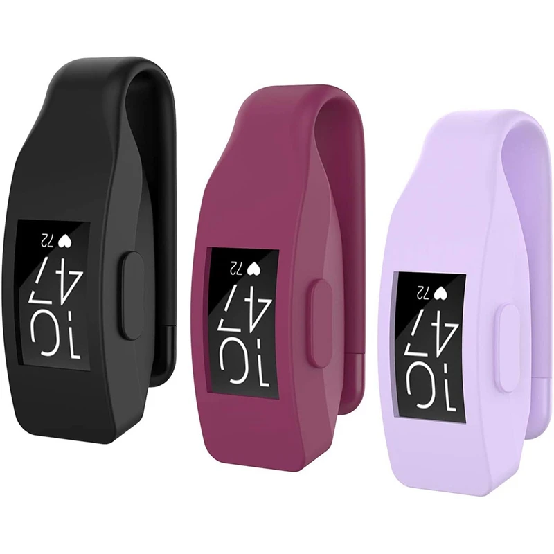 3 Pack Clips Suit For Fitbit Inspire/Inspire HR Clips With Steel Sheet, Silicone Accessory Clip